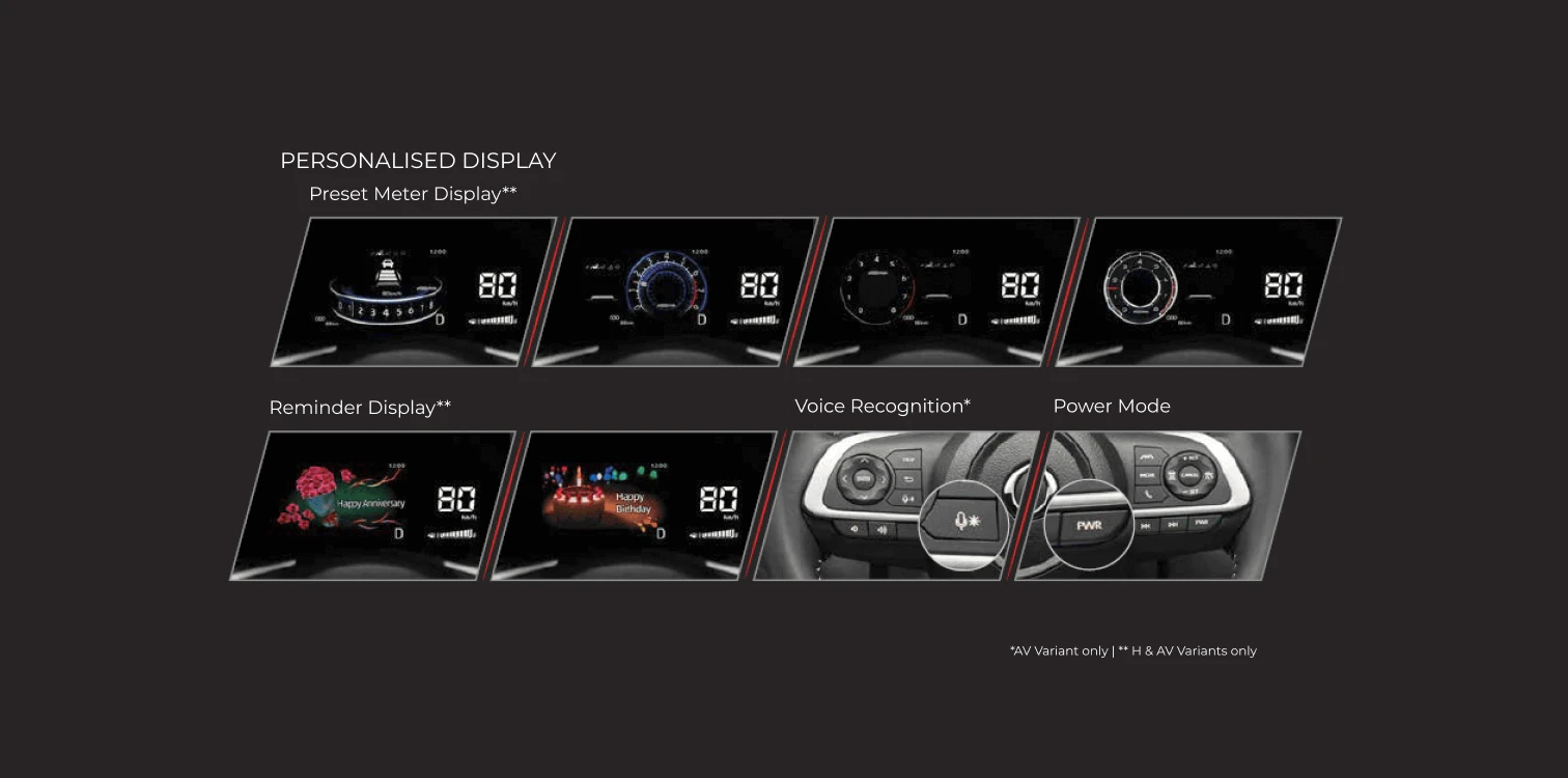 Perodua rear bench with fold function for flexible cargo.