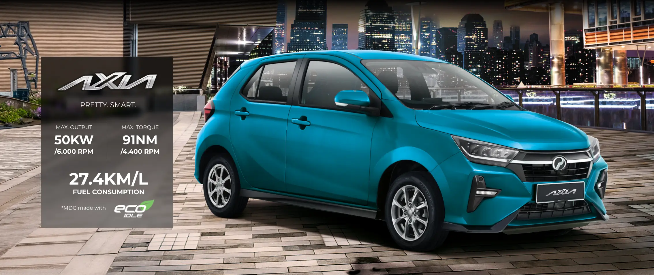 Perodua car door pocket felt-lined, small items kept quiet on the move.