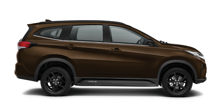 Perodua car three-quarter angle highlighting shape, finish, and stance.