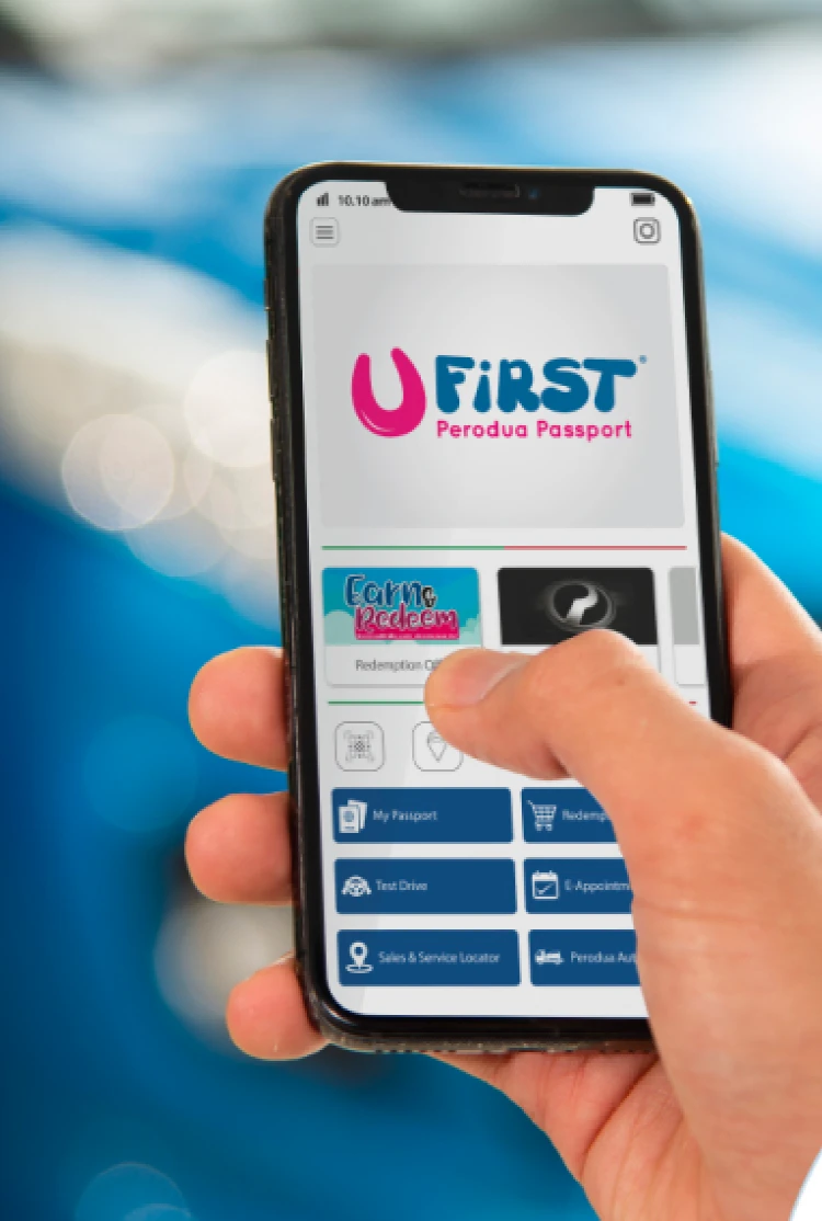 Perodua e-Appointment service displayed on a smartphone, offering customers a convenient way to book vehicle service appointments online for priority service.