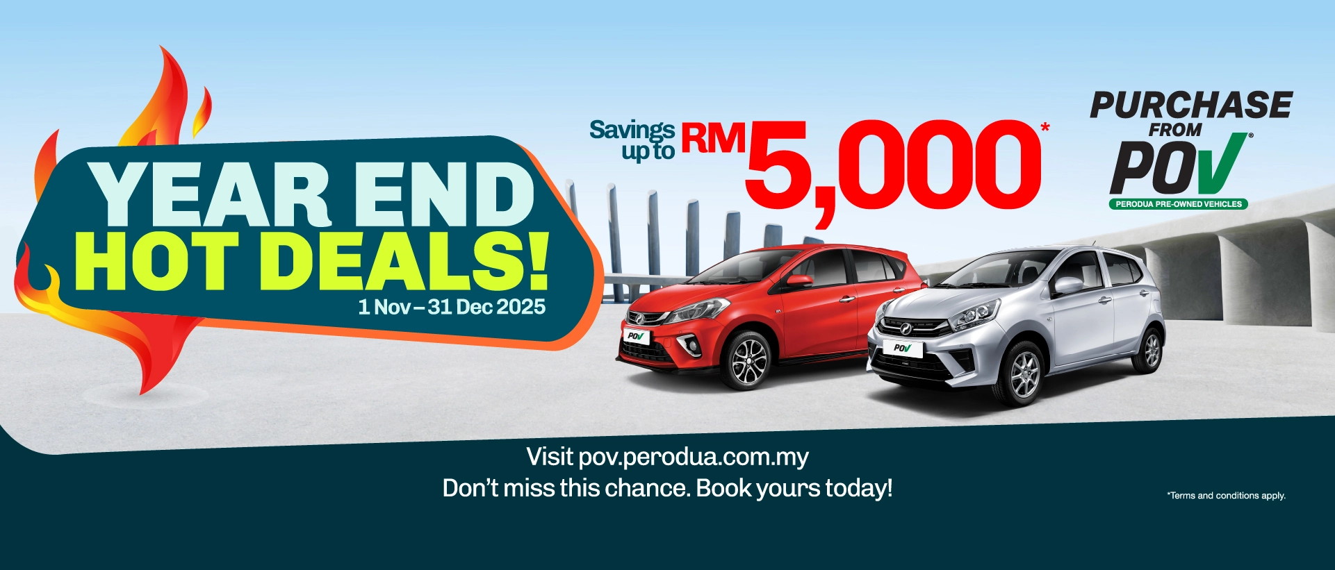 Perodua car in a minimalist studio hero pose for clarity and focus.